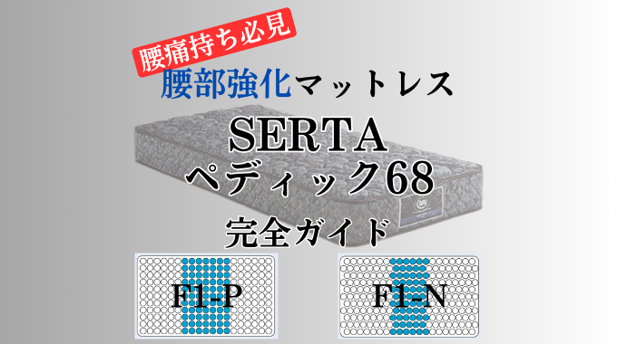 腰痛持ち必見】腰部強化マットレス「サータ・ペディック68 F1-P/F1-N」評判と口コミも紹介 | SIMMONSマニア