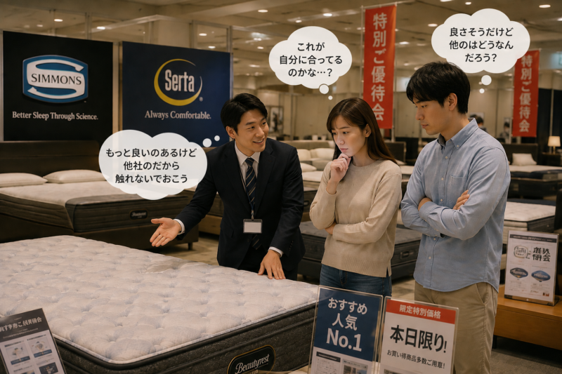家具の接客販売の様子