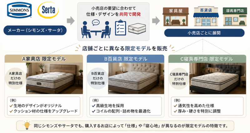小売店限定モデルの解説図解