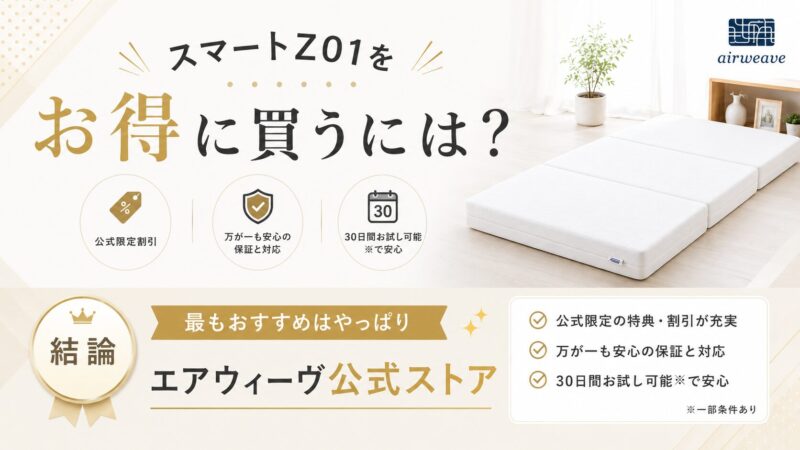スマートZ01をお得に買うには公式ストアがおすすめである理由を解説した画像