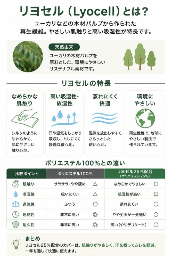 リヨセルの特徴とメリットを解説した図解