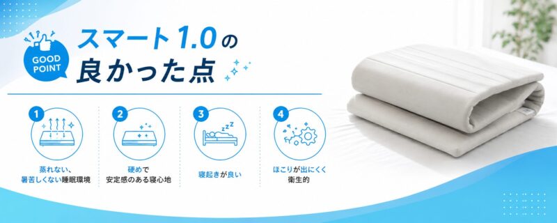 スマート1.0の良かった点をまとめた画像