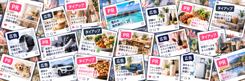 タイアップ投稿やPR投稿ばかりのInstagramのイメージ画像
